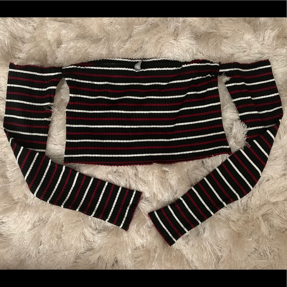 Asos Off-the-shoulder Crop Top